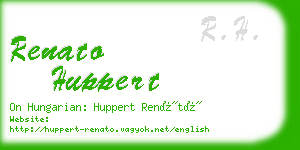 renato huppert business card